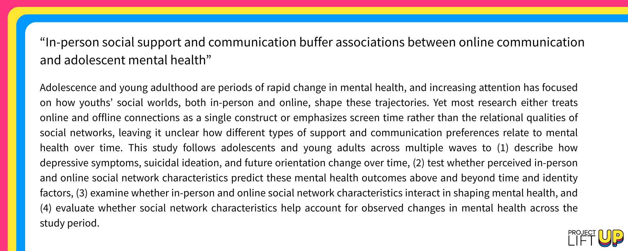 In-person social support and communication buffer BRIEF